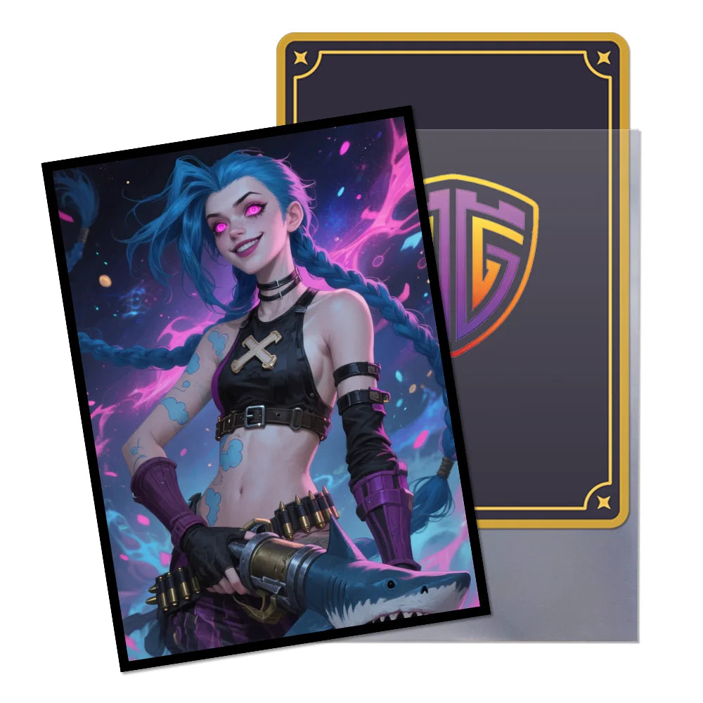 60PCS Standard Size Anime Art Card Sleeves 66x91mm Matte Trading Card Protectors for MTG /PKM/TCG Board Game Cards