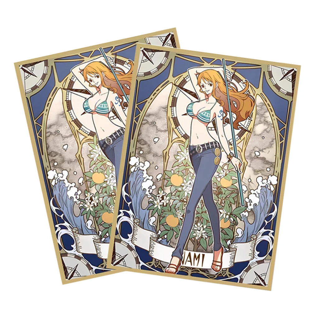 60PCS 67*92mm One Piece Card Sleeves Protector for MTG PTCG Trading Card Sleeves Anime Yamato/ Shanks /Nami OPCG Cards Sleeves