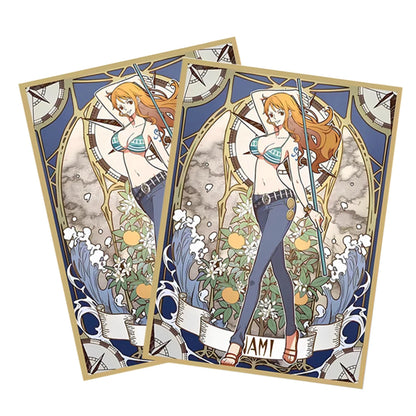 60PCS 67*92mm One Piece Card Sleeves Protector for MTG PTCG Trading Card Sleeves Anime Yamato/ Shanks /Nami OPCG Cards Sleeves