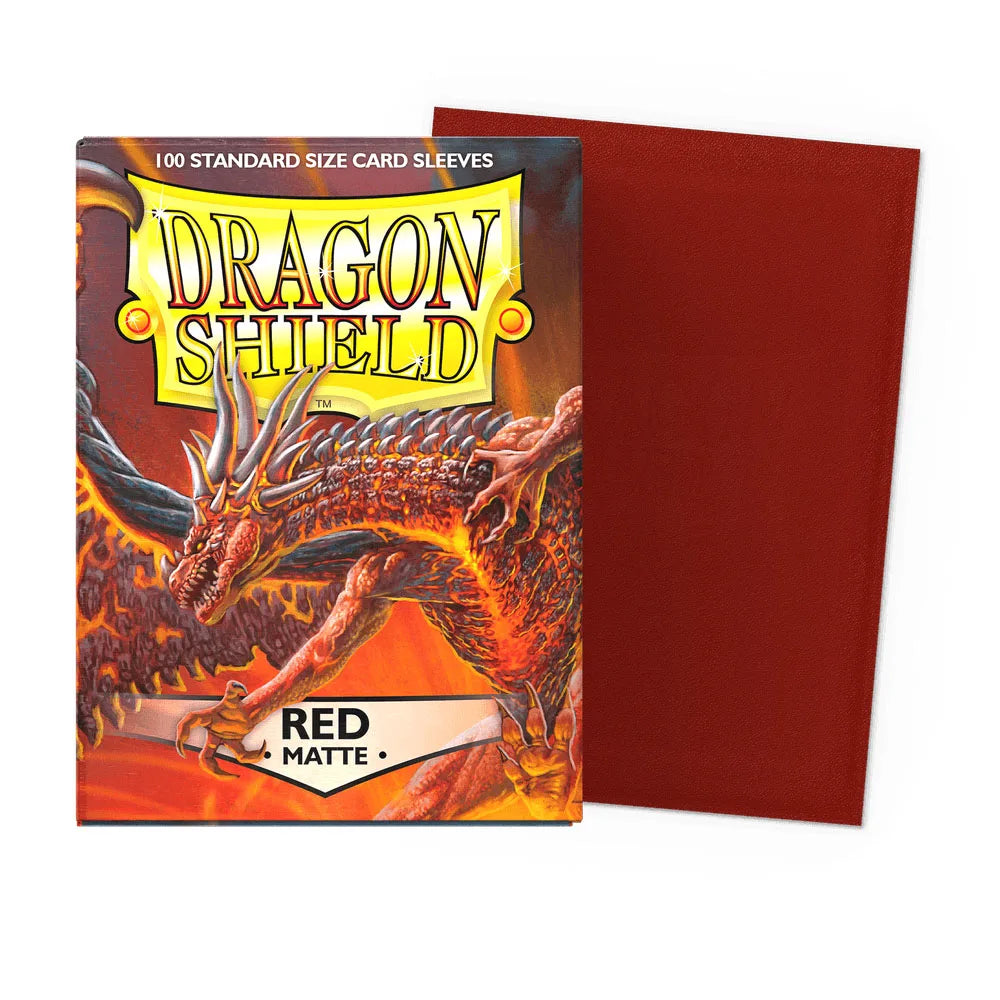 100PCS Dragon Shield Card Sleeve Matte Red/Ivory/Clear/Crimson/Magenta/Black Protector for Trading Cards/ PTCG 66x91mm