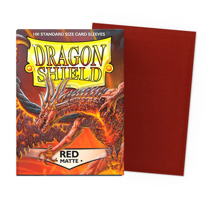 100PCS Dragon Shield Card Sleeve Matte Red/Ivory/Clear/Crimson/Magenta/Black Protector for Trading Cards/ PTCG 66x91mm