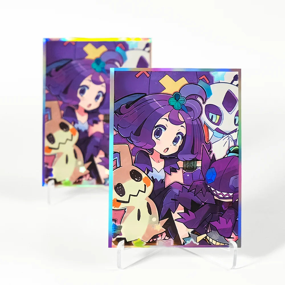 60PCS 67X92mm Asailuola Anime Card Sleeves for MTG/PKM Trading Card Protector Board Game Card Protector Photocard Sleeves