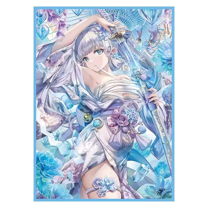 50PCS 67×92mm Holographic Flashing Anime Card Sleeves for MTG/PKM/TCG Top Loading Cartoon Deck Shield Card Cover