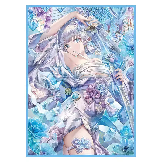 50PCS 67×92mm Holographic Flashing Anime Card Sleeves for MTG/PKM/TCG Top Loading Cartoon Deck Shield Card Cover
