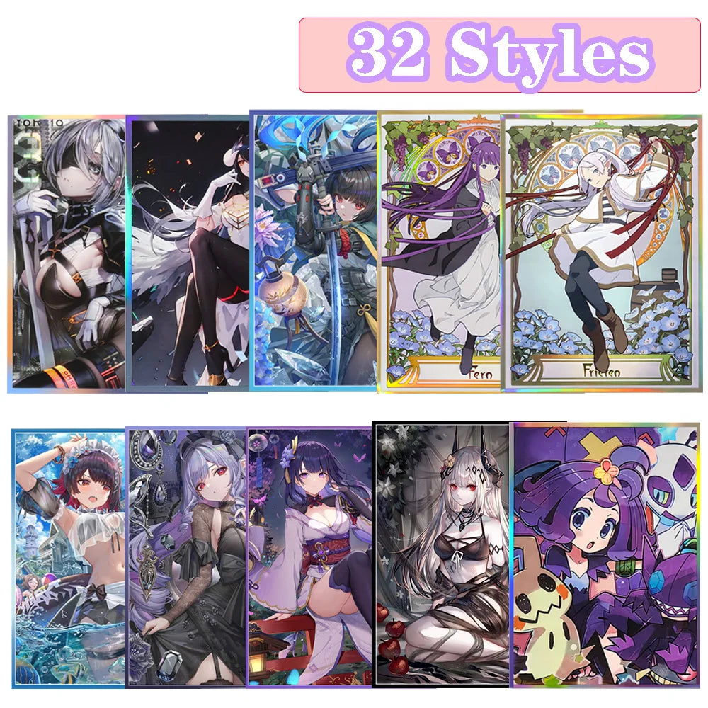 32 Styles 60PCS Standard Size Anime Card Sleeves Protector for PTCG MGT Trading Card Sleeves for Game Card Outer Card Protectors