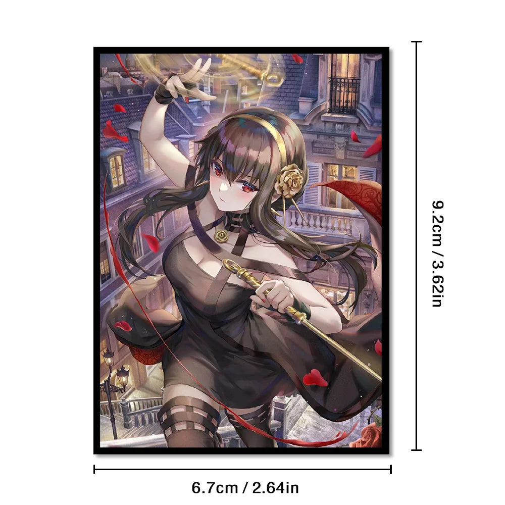 67×92mm 60PCS Standard Size Art Card Sleeves Anime Board Game Card Protector Cards Shield Double Card Cover for MGT/TCG Card
