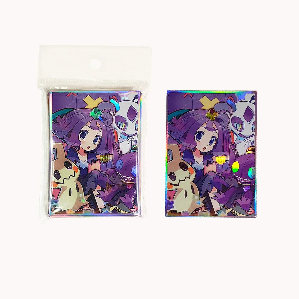 60PCS 67X92mm Asailuola Anime Card Sleeves for MTG/PKM Trading Card Protector Board Game Card Protector Photocard Sleeves
