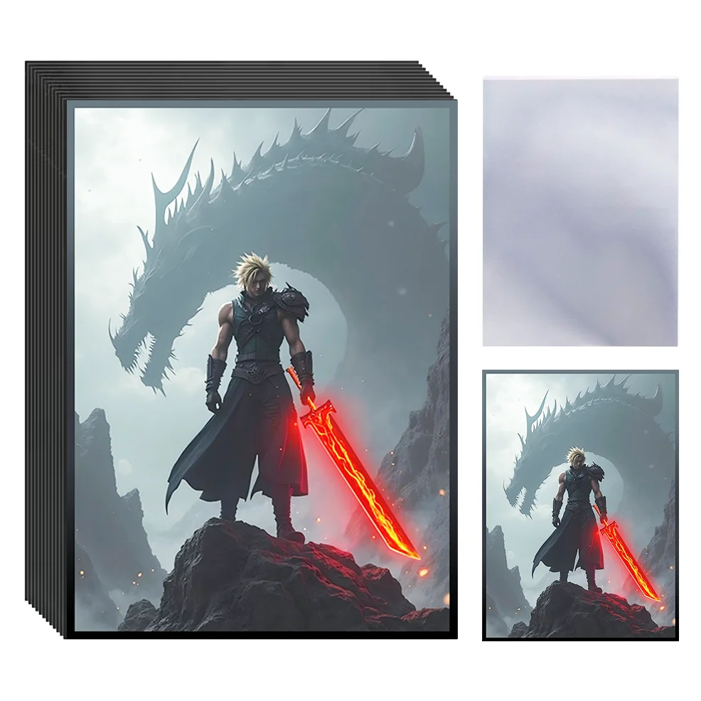 60pcs 66x91mm Multiple Styles Cool Anime Card Sleeves, Perfect for PTCG/Trading Cards, Board Game /Collection Cards Protector