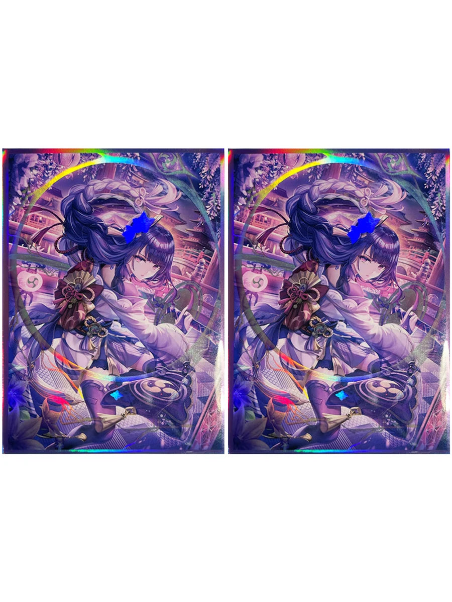67x92mm Cartoon Card Protective Sleeves Holographic Trading Card Sleeves Board Game Card Sleeves for MTG/YGO/PKM Card Games