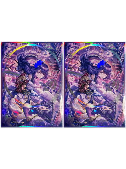 67x92mm Cartoon Card Protective Sleeves Holographic Trading Card Sleeves Board Game Card Sleeves for MTG/YGO/PKM Card Games