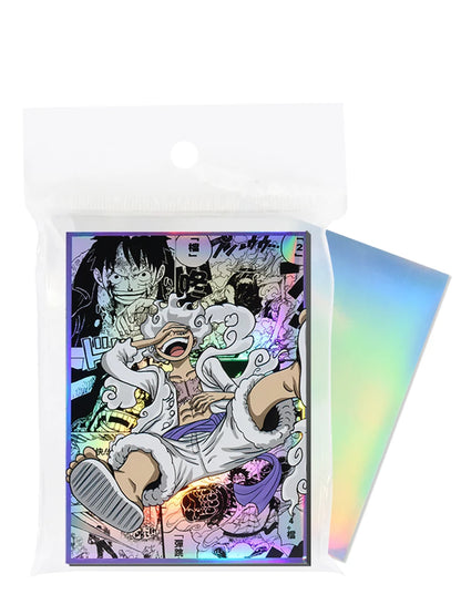 60PCS OPCG Luffy  Laser Anime Card Sleeves for PTCG MGT  Table Games Trading Card Protector 66x91mm Anime One Piece