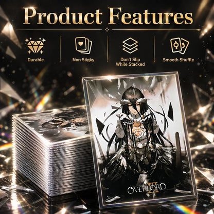 60 PCS Art Anime Card Sleeves for MTG, 67×92mm Top Loading Board Game Inner Card Protector for TCG/PTCG/PKM(Overlord)