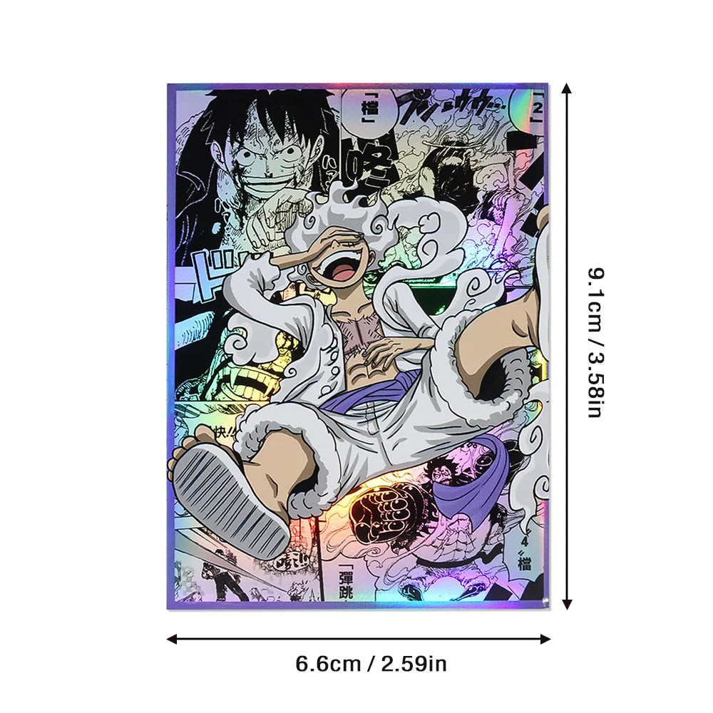 60PCS OPCG Luffy  Laser Anime Card Sleeves for PTCG MGT  Table Games Trading Card Protector 66x91mm Anime One Piece