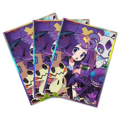 60PCS 67X92mm Asailuola Anime Card Sleeves for MTG/PKM Trading Card Protector Board Game Card Protector Photocard Sleeves