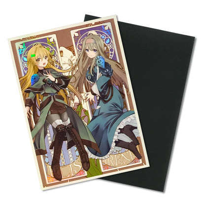 50PCS 63x90mm Cartoon Card Sleeves Holographic Trading Card Sleeves Japanese Card Protector for YGO Game Cards