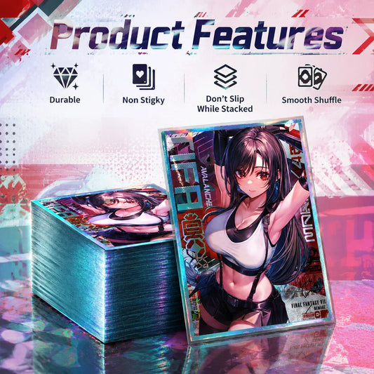 60PCS 67x92mm Holographic Anime Card Sleeves for MGT Card Top Loading Board Game Inner Card Protector for TCG/PTCG Cards