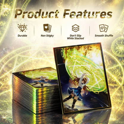 60PCS 67x92mm Glossy Surface Anime Card Sleeves for MGT Card Top Loading Board Game Inner Card Protector for TCG/PTCG Cards