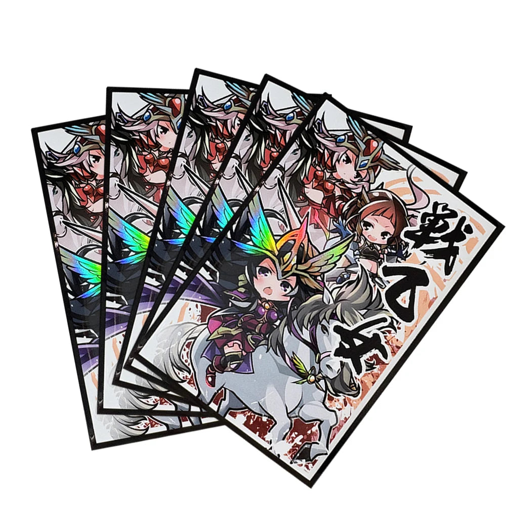 60PCS 62×89mm Holographic Superior Japanese Size Anime Card Sleeves for YGO Top Loading Board Game Card