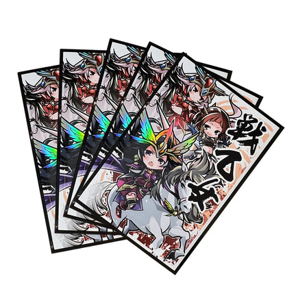 60PCS 62×89mm Holographic Superior Japanese Size Anime Card Sleeves for YGO Top Loading Board Game Card