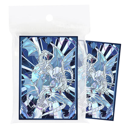 63x90mm 50PCS Holographic Card Sleeves, Anime Card Sleeves for Game Cards/ YGO Card Collection Player's Favorite Cartoon Sleeves