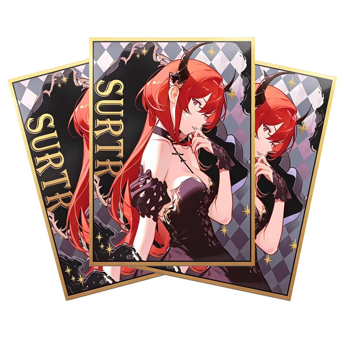 60 PCS 67X92mm Art Anime Card Sleeves for PKM/TCG Top Loading Laser Board Game Exquisite Card Holder Game Trading Card Protector