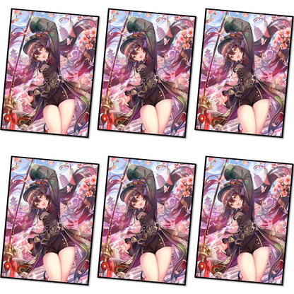 50PCS 66*91mm Anime Card Sleeves for PTCG/MGT/ Sports Card Trading Card Protector Holographic Cute Game Card Sleeves