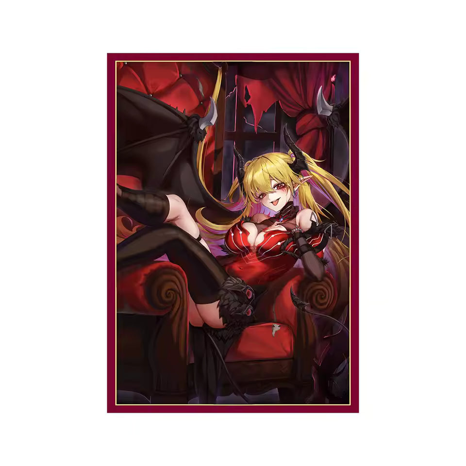 50PCS Anime Card Sleeves 63x90mm Shining Game Cards Lacrima the Scarlet Sorrow Card Sleeves YGO Collectible