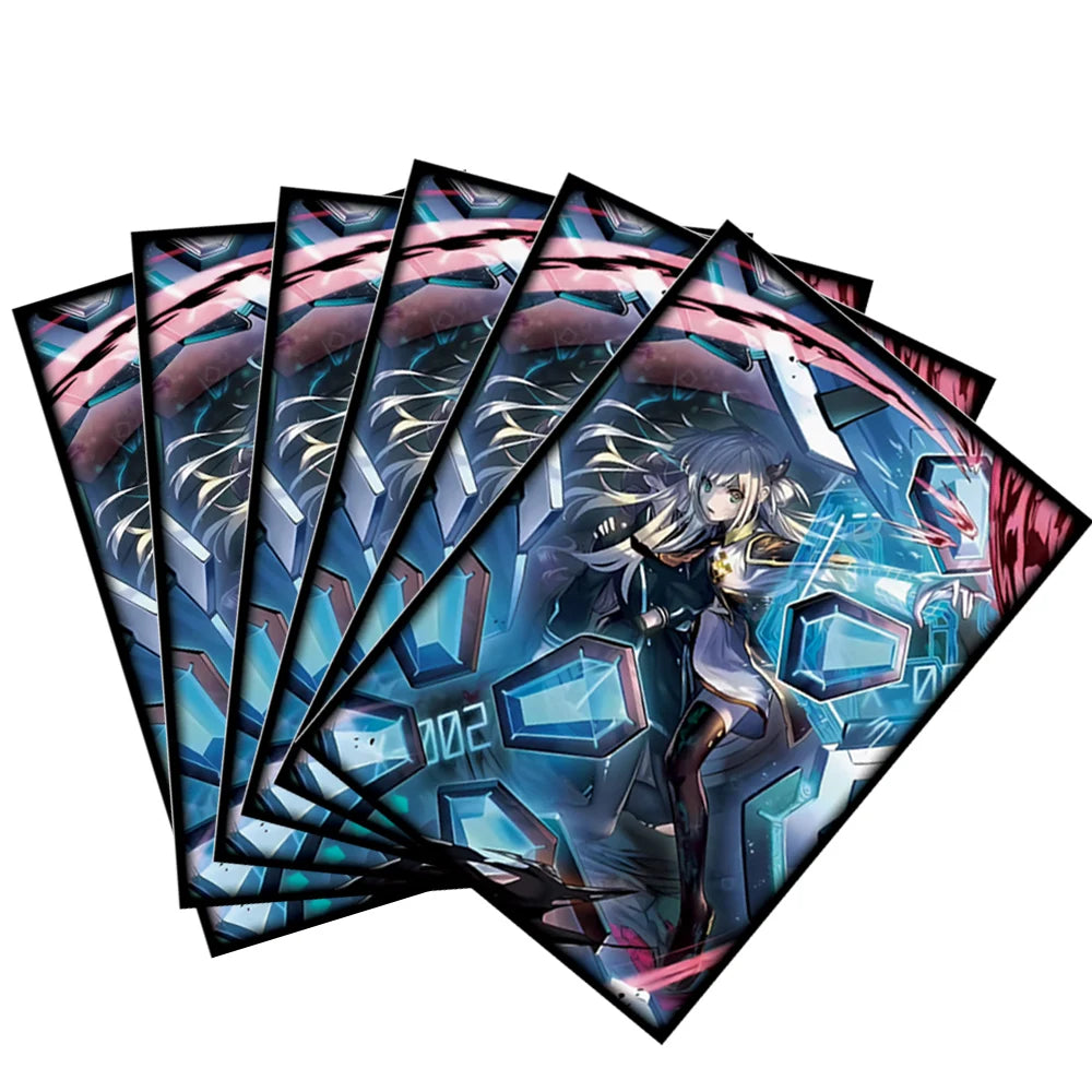 63x90mm 50PCS Holographic Laser Illustration Anime Card Sleeves Trading Card Sleeves Japanese Card Protector for YGO Game Cards