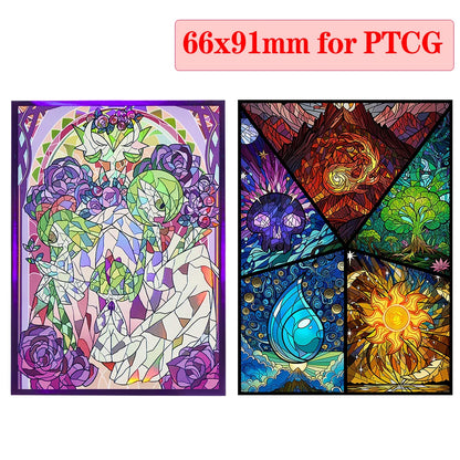 60pcs 66x91mm Multiple Styles Cool Anime Card Sleeves, Perfect for PTCG/Trading Cards, Board Game /Collection Cards Protector