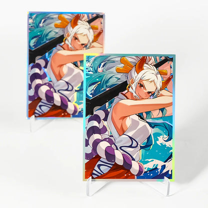 60PCS 67x92mm Standard Size Holographic Foil Card Sleeve Outer Picture Protector Shinny Cover For MGT/PTCG