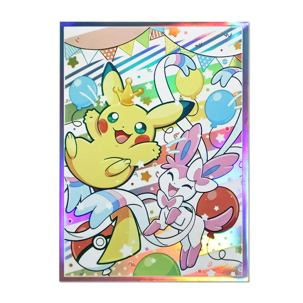 60PCS 67x92mm Pikacu Anime Card Sleeves Trading Card Protector TCG Deck Sleeves for PTCG MTG  Collectible Board Game Cards