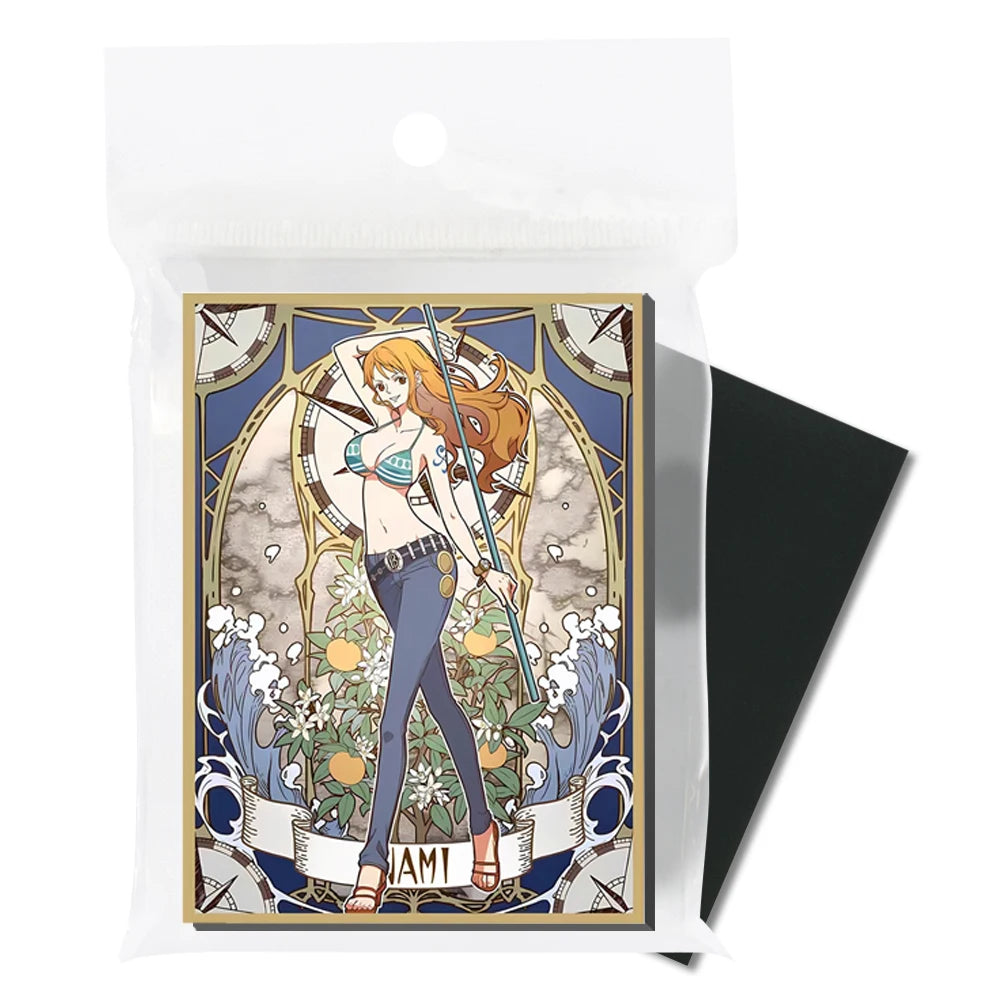 60PCS 67*92mm One Piece Card Sleeves Protector for MTG PTCG Trading Card Sleeves Anime Yamato/ Shanks /Nami OPCG Cards Sleeves