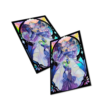 50 PCS 63×90mm Holographic Flashing Anime Card Sleeves for YGO Top Loading Board Game Inner Card Protector for TCG