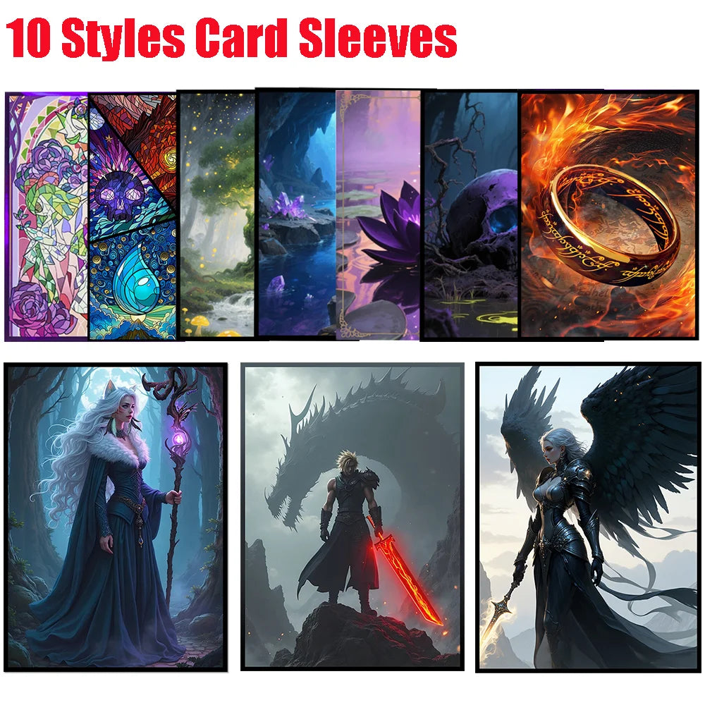 60pcs 66x91mm Multiple Styles Cool Anime Card Sleeves, Perfect for PTCG/Trading Cards, Board Game /Collection Cards Protector
