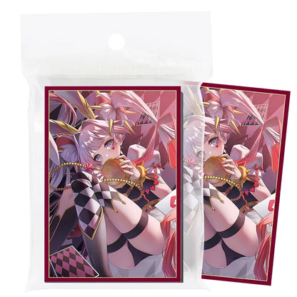 63x90mm 50PCS Holographic Card Sleeves, Anime Card Sleeves for Game Cards/ YGO Card Collection Player's Favorite Cartoon Sleeves