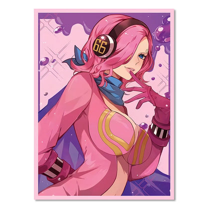 60 PCS 67X92mm Holographic Standard Size Art MGT Card Sleeves Anime TCG Game Top Loading Board Game Trading Card Protector