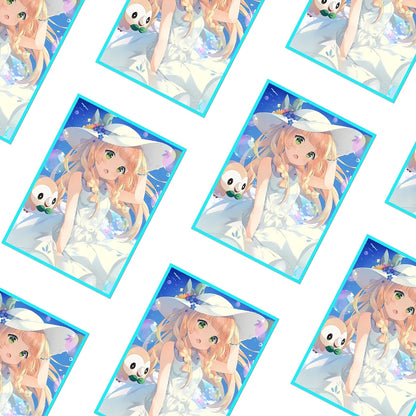 60PCS 67x92mm Holographic Anime Card Sleeves for MGT Card Top Loading Board Game Inner Card Protector for TCG/PTCG Cards