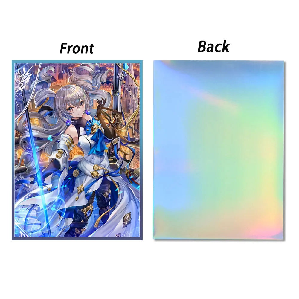 60PCS 67×92mm Standard Size Holographic Anime Card Sleeves for MGT Card Case Card Protector Compatible with TCG/PTCG/PKM