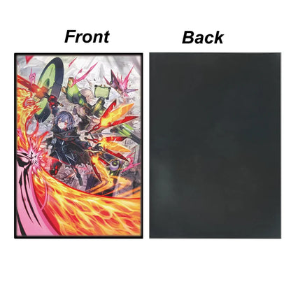 50PCS 63X90mm Holographic Anime Card Sleeves Japanese Size Cartoon Trading Card Protector for YGO Card