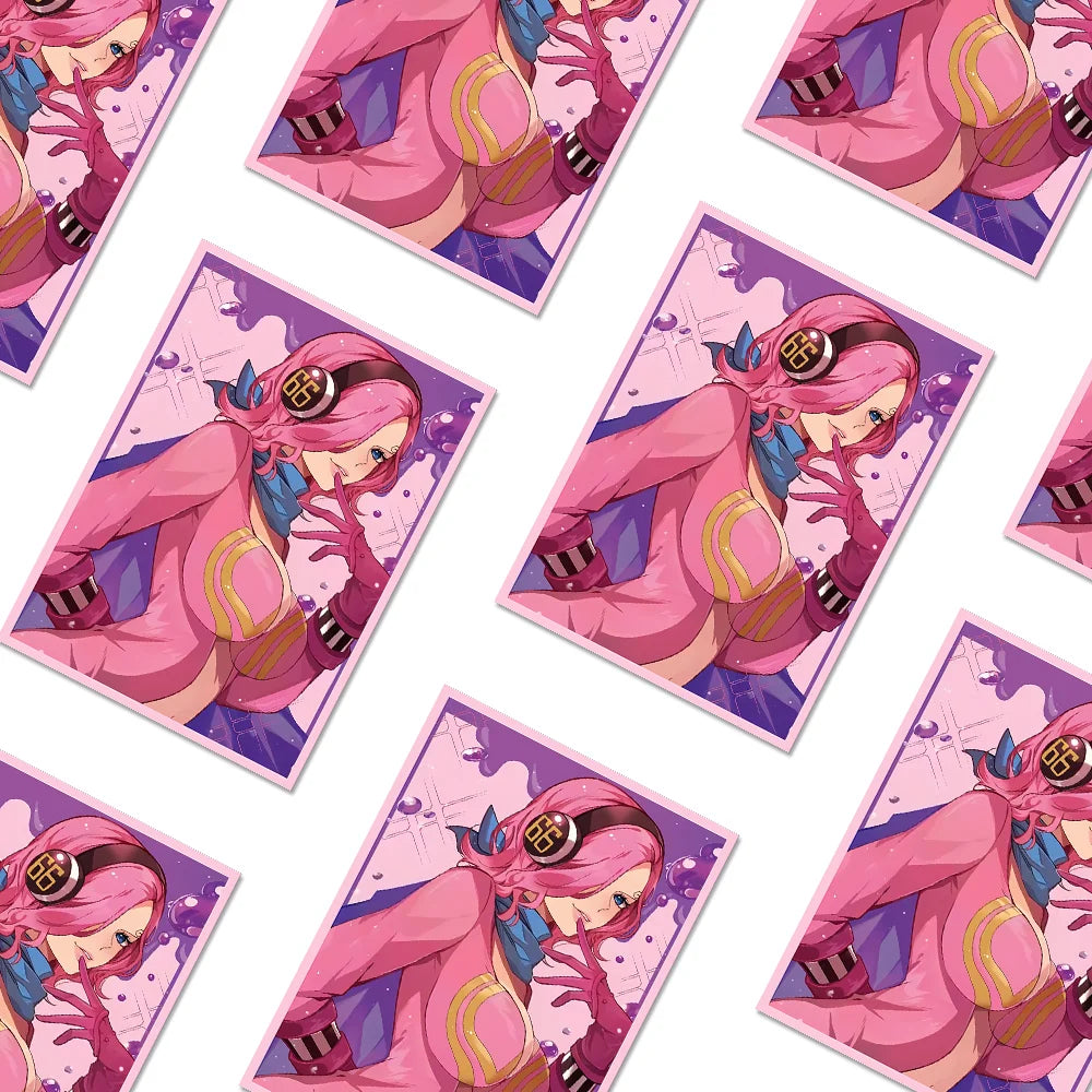 60 PCS 67X92mm Holographic Standard Size Art MGT Card Sleeves Anime TCG Game Top Loading Board Game Trading Card Protector