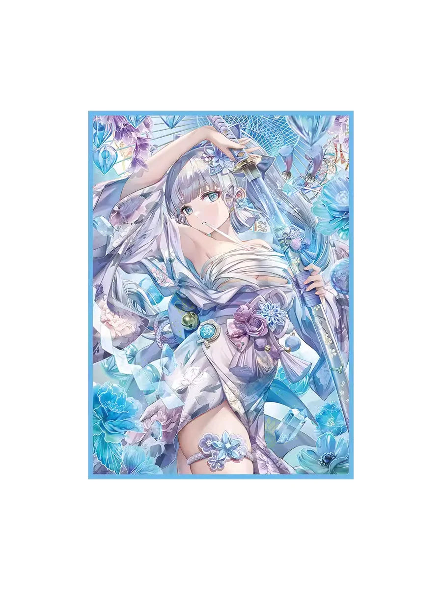 50PCS 67×92mm Holographic Flashing Anime Card Sleeves for MTG/PKM/TCG Top Loading Cartoon Deck Shield Card Cover