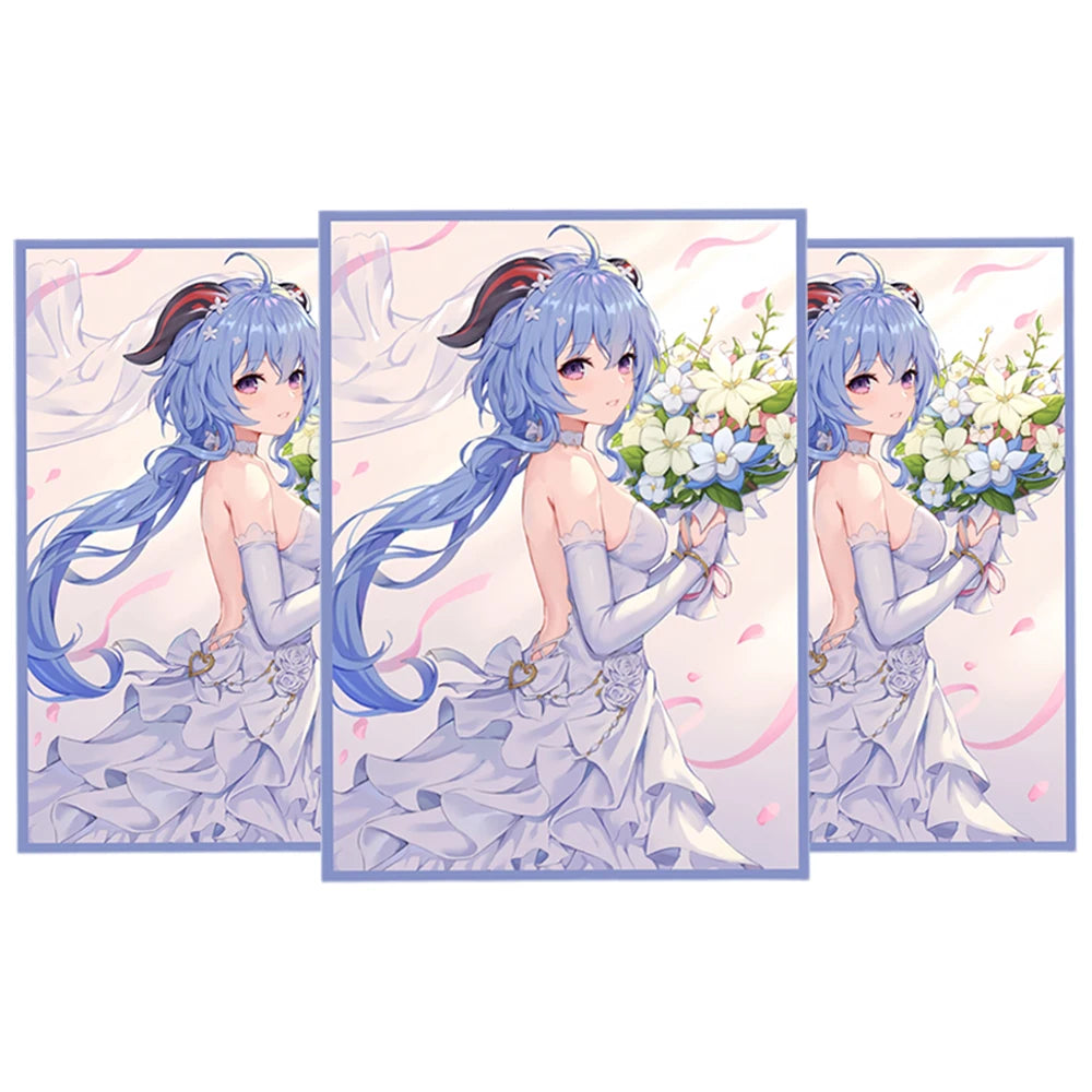 60PCS 67x92mm Anime Card Sleeves Board Game Cards Protector Cards Shield Double Card Cover for PTCG/PKM/MGT WS Trading Cards