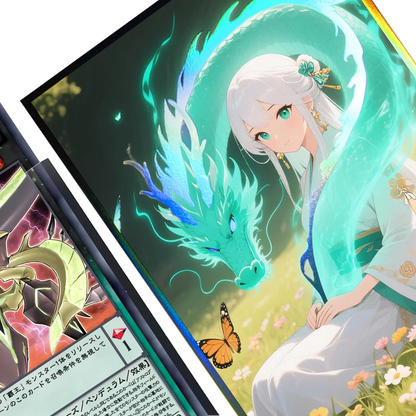 50PCS 63×90mm Holographic Japanese Size Anime Card Sleeves Card Protector for YGO Top Loading Board Game Card