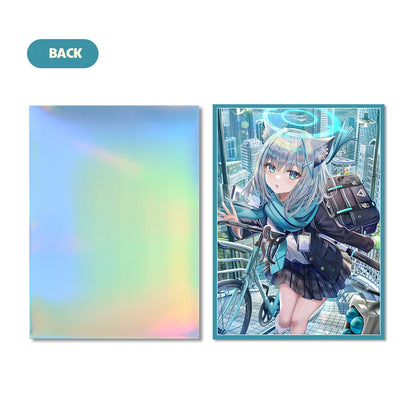 60PCS 67x92mm Laser Anime Cartoon Card Sleeves Board Game Cards Protector Cards Shield Card Cover for TCG/MGT Trading Cards