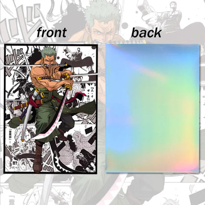 60PCS 66x91mm One Piece Anime Card Sleeves Illustration Outer Protector Shield Card Cover for  PTCG/TCG Board Games Trading Card