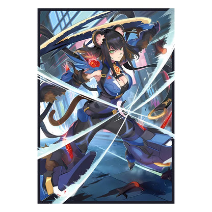 50PCS 63×90mm Flashing Cartoon Japanese Size Anime Card Sleeves Card Protector for YGO Top Loading Board Game Card
