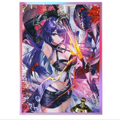 60PCS 67x92mm Standard Size Laser Anime Card Sleeves Cartoon Character Printing Deck Protector for MTG/PTCG Game Cards