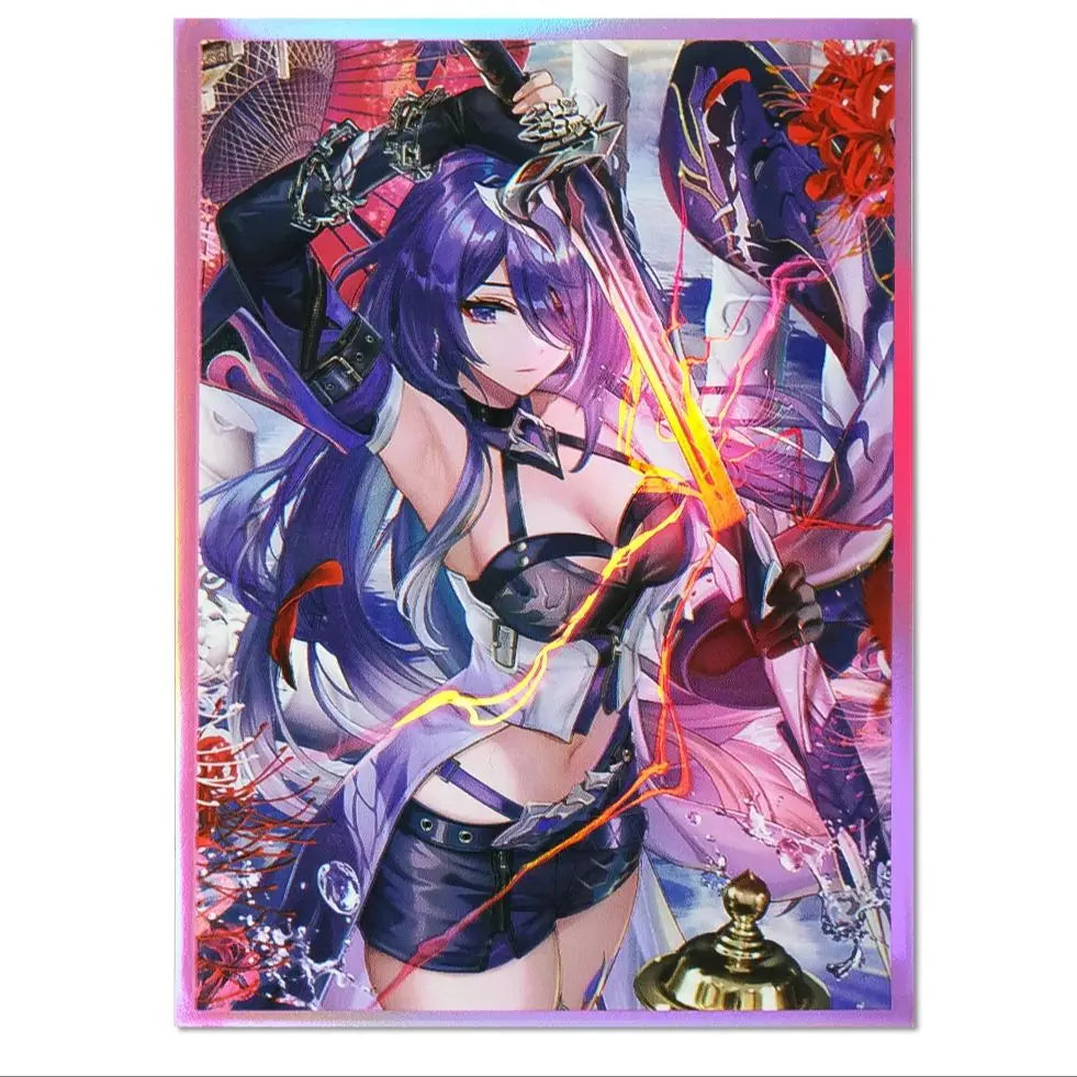 60PCS 67x92mm Standard Size Laser Anime Card Sleeves Cartoon Character Printing Deck Protector for MTG/PTCG Game Cards