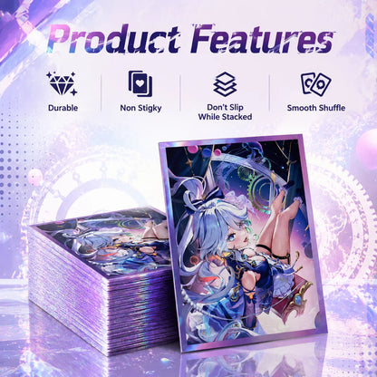 60PCS 67x92mm Holographic Anime Card Sleeves for MTG Card Top Loading Board Game Inner Card Protector for TCG/PTCG Cards