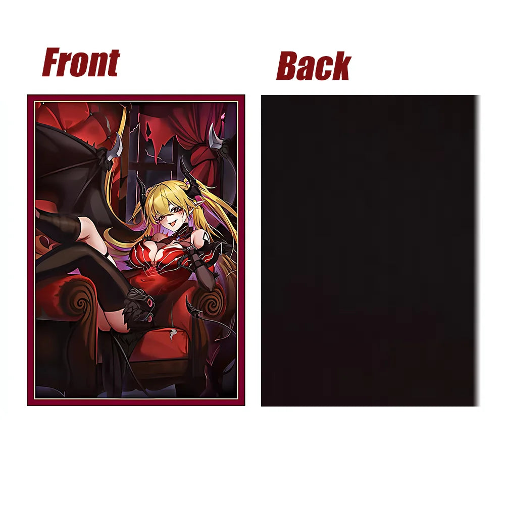 50PCS Anime Card Sleeves 63x90mm Shining Game Cards Lacrima the Scarlet Sorrow Card Sleeves YGO Collectible